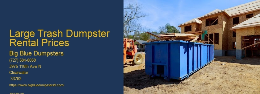 Large Dumpster Rental Cost