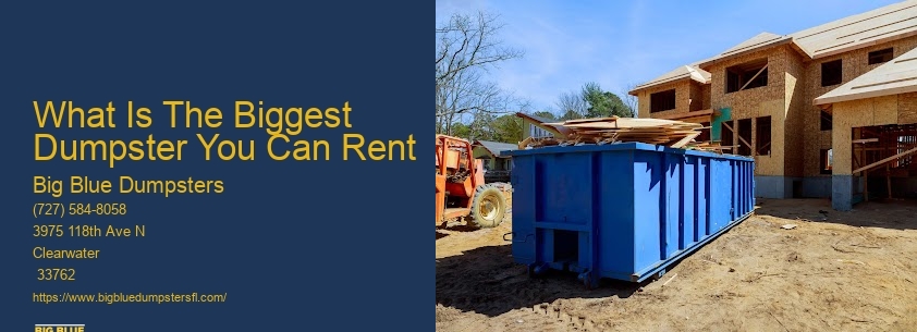 Large Dumpsters For Rent